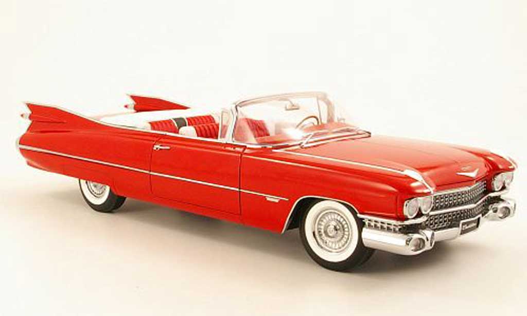 Cadillac Serie 62 1/18 Autoart Convertibile rosso 1959 modellino in miniatura