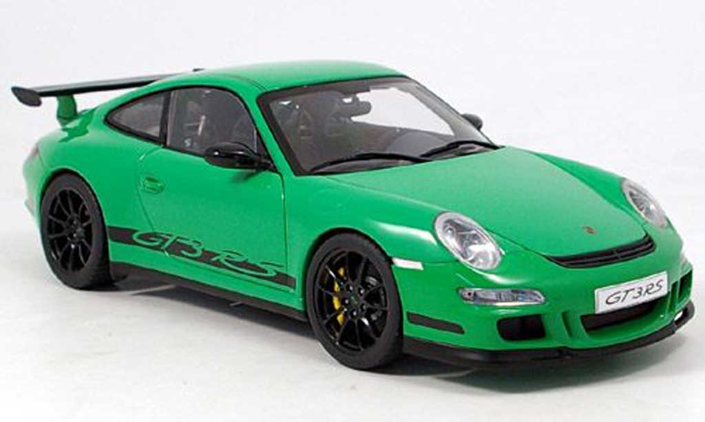 Porsche 997 GT3 RS 1/18 Autoart GT3 RS 2006 grun/nero modellino in miniatura