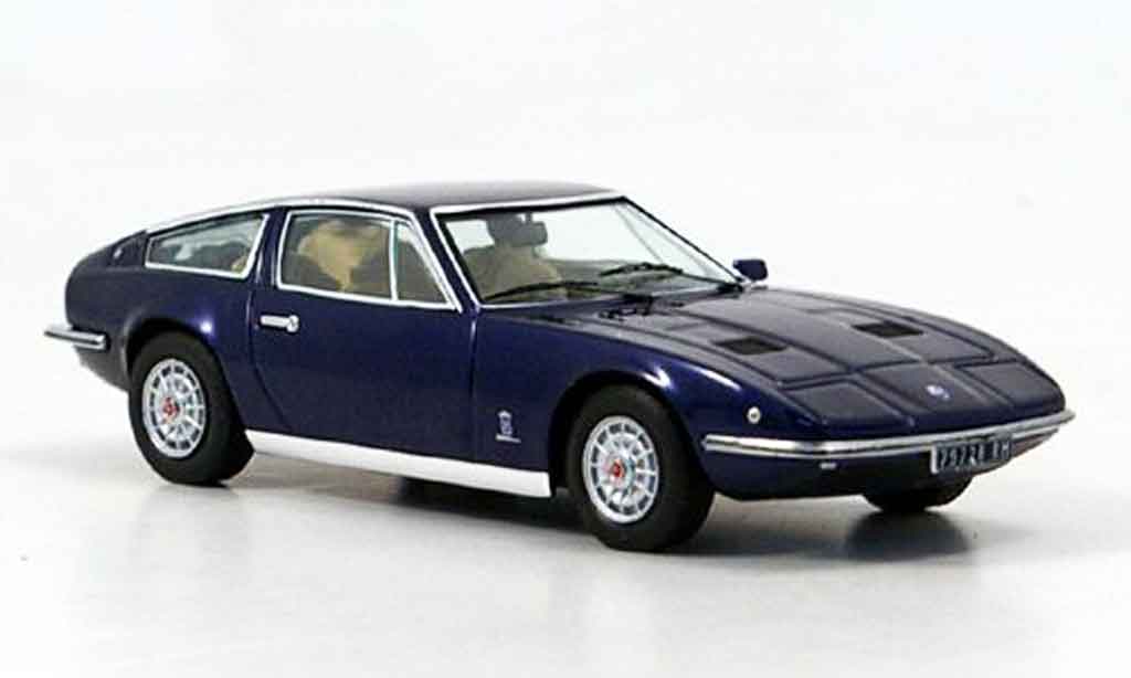 Maserati Indy 1/43 IXO blu 1972 modellino in miniatura