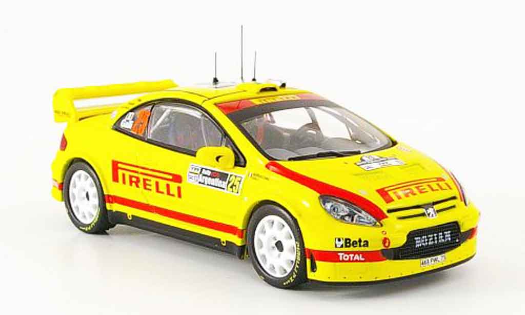 Peugeot 307 WRC 1/43 IXO WRC no.25 pirelli rallye argentine 2006 modellino in miniatura