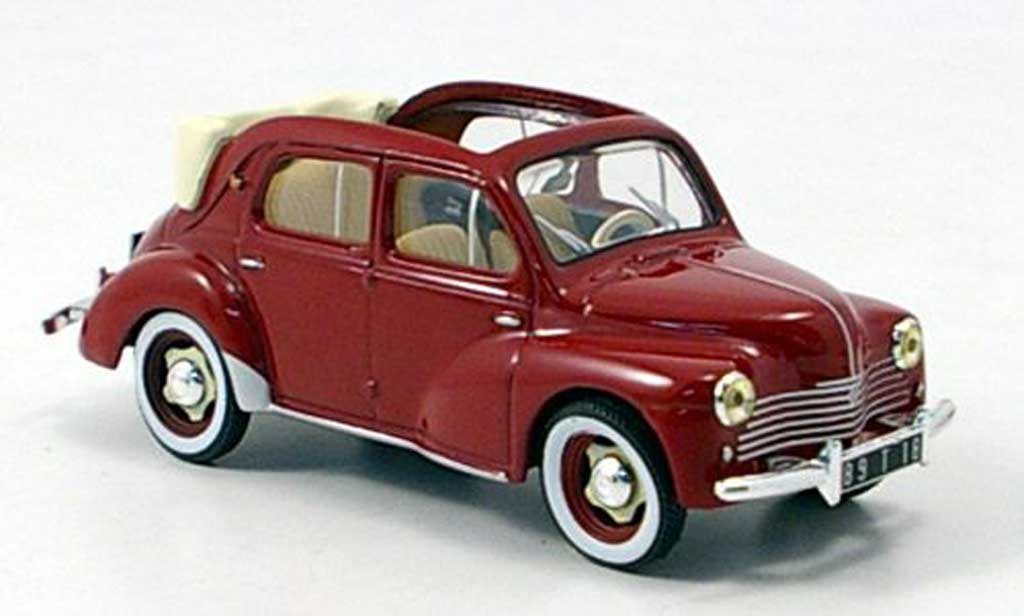 Renault 4CV 1/43 Hachette Decouvrable rosso 1952 modellino in miniatura