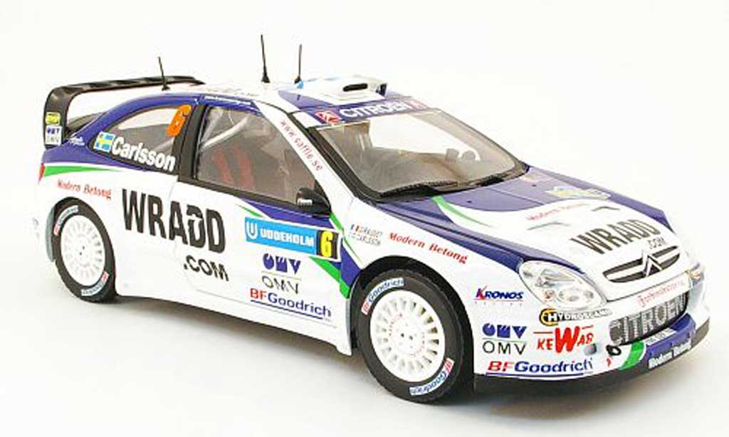 Citroen Xsara WRC 2007 1/18 Sun Star WRC 2007 no.6 wradd.com rallye suisse modellino in miniatura