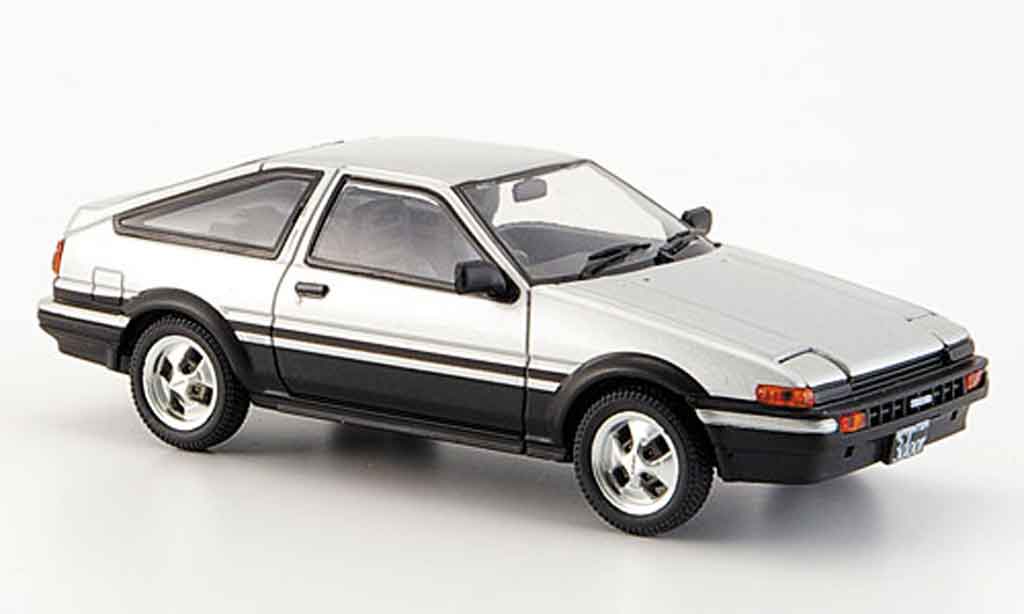 Toyota Trueno 1/43 Ebbro sprinter (ae86) grigio metallisee nero modellino in miniatura