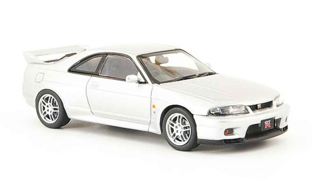 Nissan Skyline R33 1/43 Ebbro R33 GT R V Spec grigio metallisee 1995 modellino in miniatura
