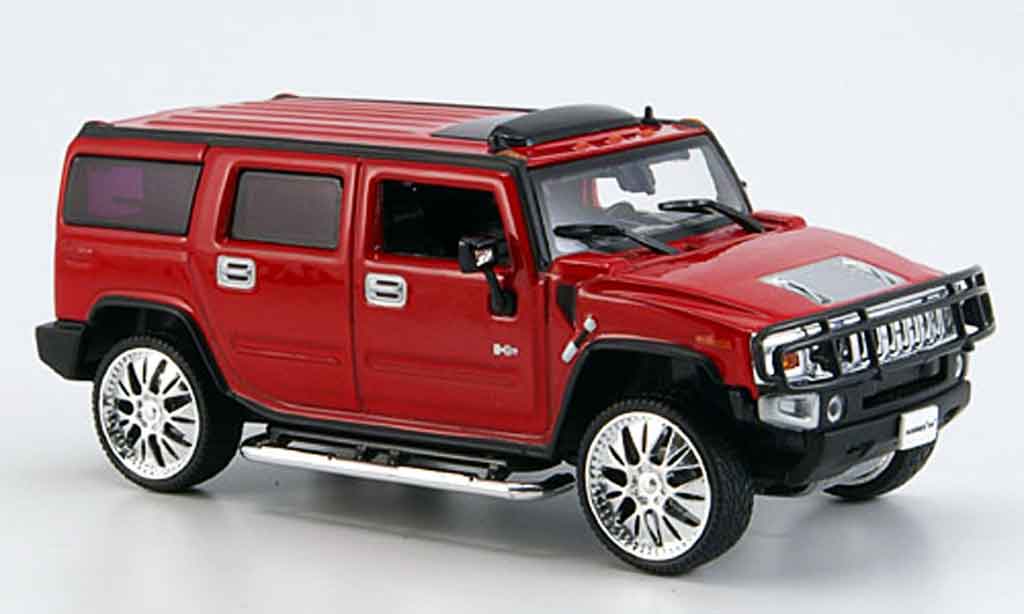 Hummer H2 1/43 Norev SUV rosso Tuning 2005 modellino in miniatura