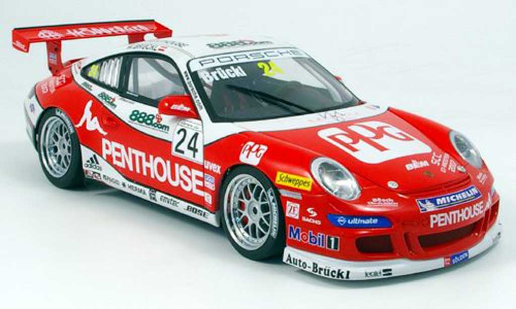 Porsche 997 GT3 CUP 1/18 Autoart GT3 Cup 2007 no.24 penthouse modellino in miniatura