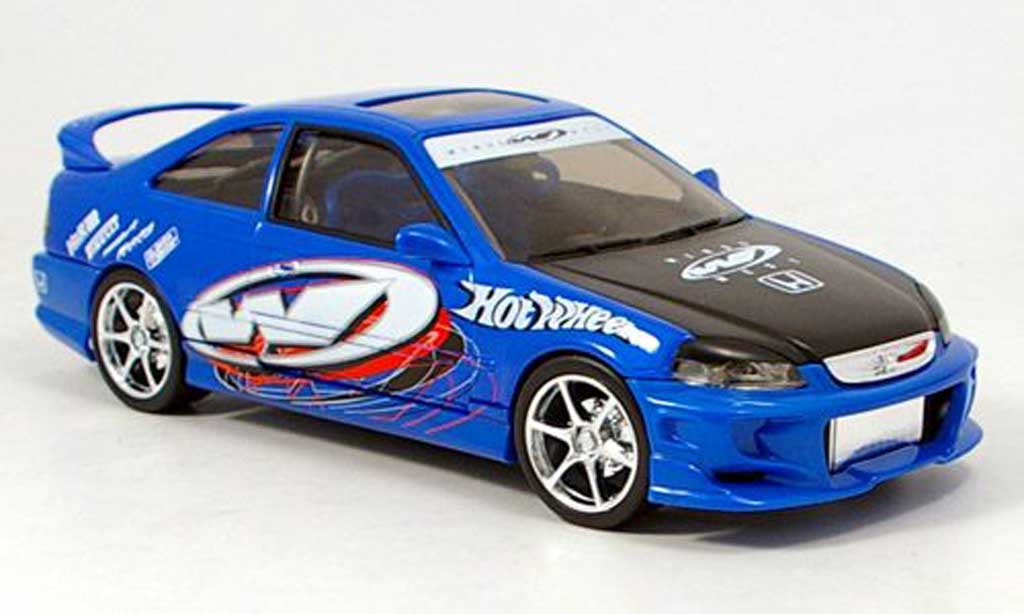 Honda Civic 1/18 Hot Wheels si blu tuning modellino in miniatura