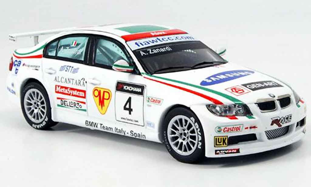 Bmw 320 E90 1/43 Spark E90 si 3er No.4 Zanardi WTCC 2007 modellino in miniatura