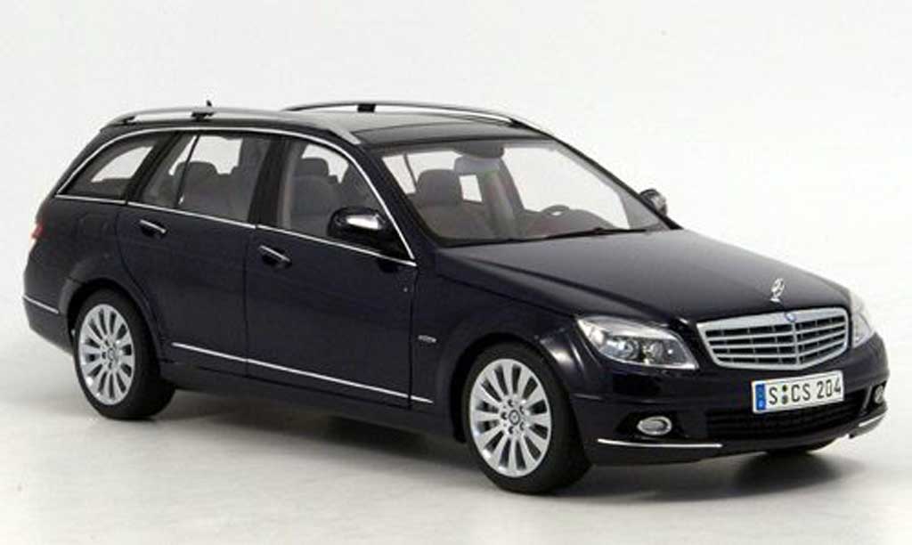 Mercedes Classe C 1/18 Autoart t-modell elegance blu 2007 modellino in miniatura