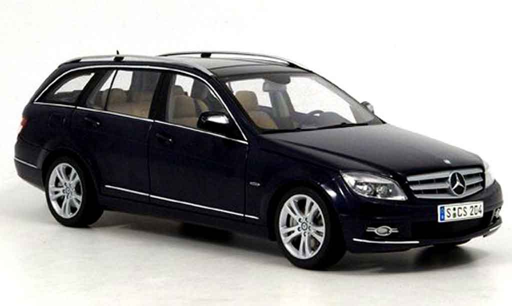 Mercedes Classe C 1/18 Autoart break t-modell avantgarde blu 2007 modellino in miniatura