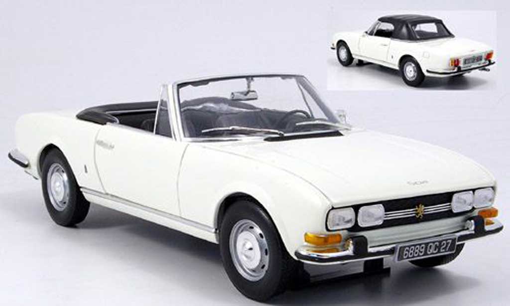 Peugeot 504 Cabriolet 1/18 Norev Cabriolet bianco 1970 modellino in miniatura