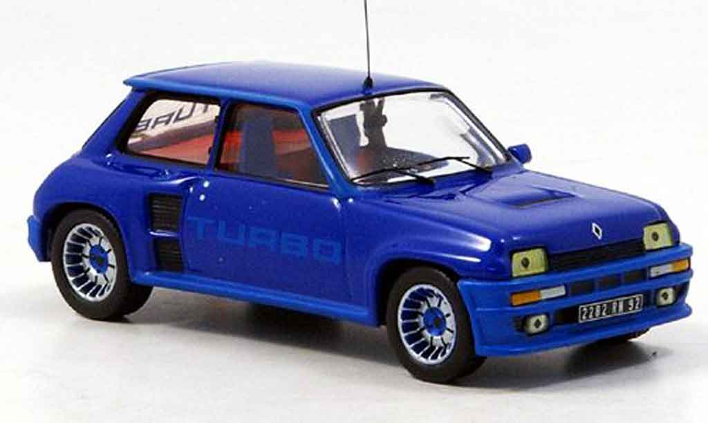 Renault 5 Turbo 1/43 IXO Turbo i blu 1982 modellino in miniatura