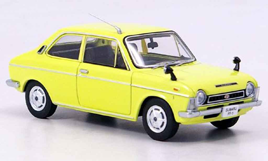 Subaru FF 1/43 Ebbro 1 1100 sports giallo 1969 modellino in miniatura