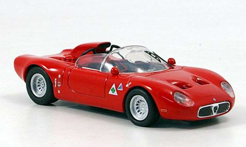 Alfa Romeo 33.2 1967 1/43 M4 1967 Prova Fleron rosso modellino in miniatura