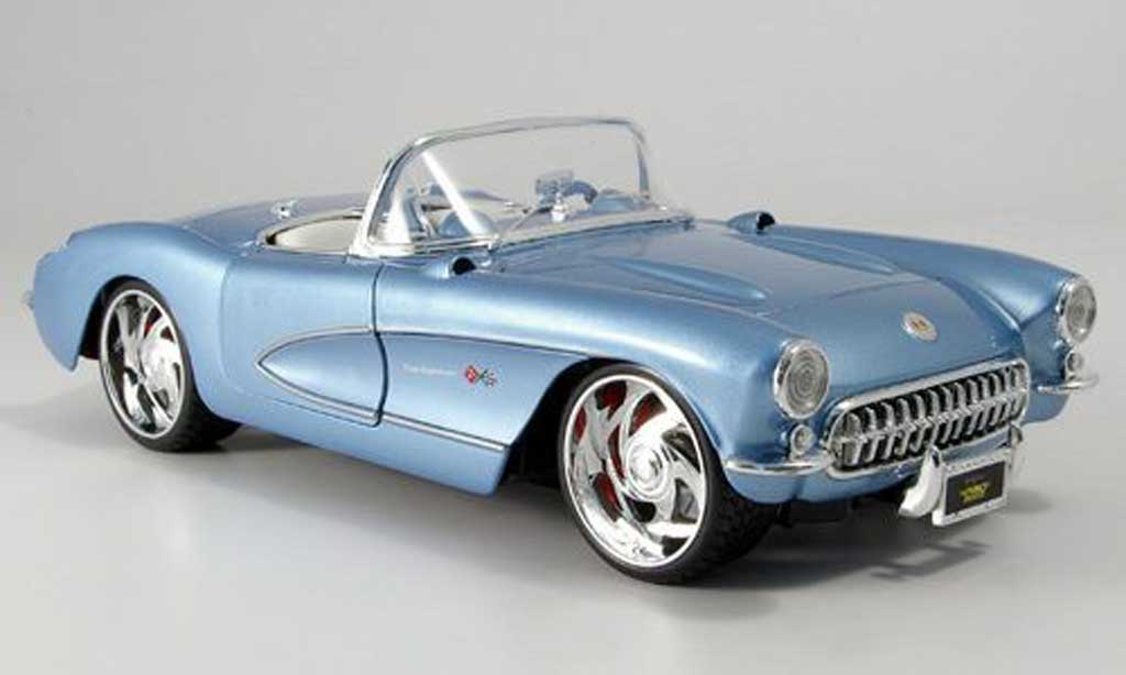 Chevrolet Corvette C1 1/18 Maisto C1 grigio blu geoffnetes verdeck 1957 modellino in miniatura