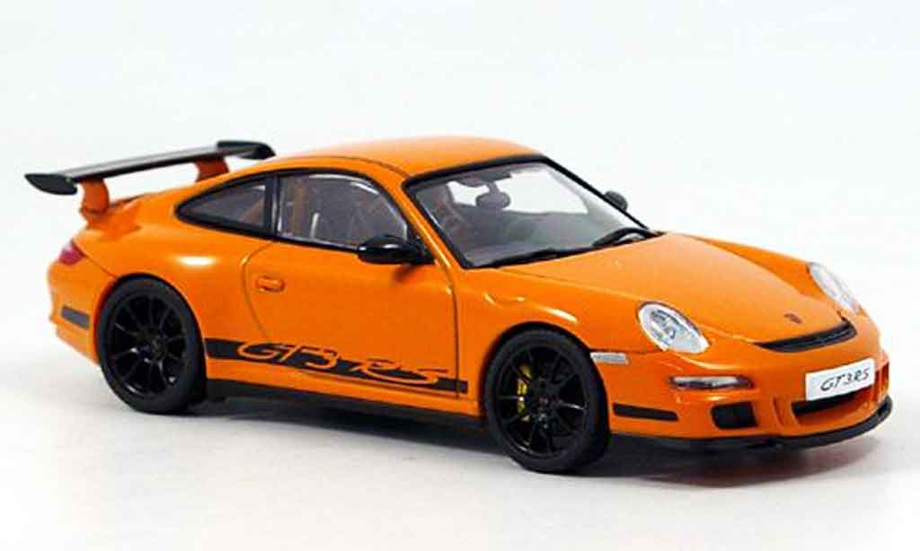 Porsche 997 GT3 RS 1/43 Autoart GT3 RS orange nero modellino in miniatura