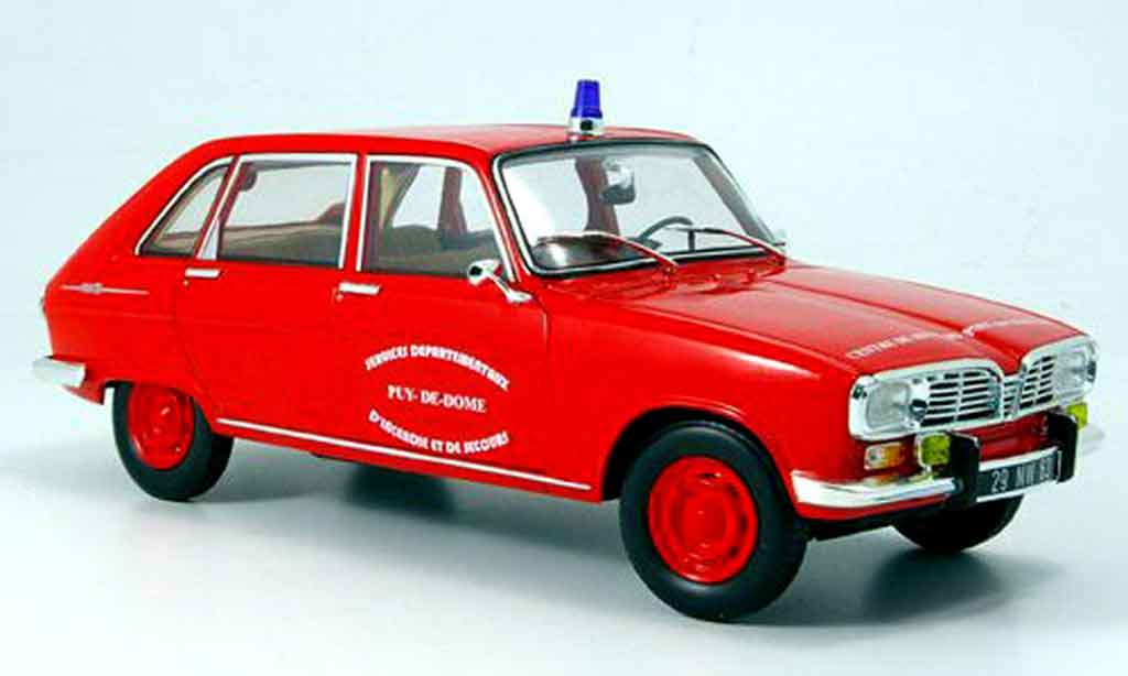Renault 16 1/18 Norev pompiers pont du chateau 1968 modellino in miniatura