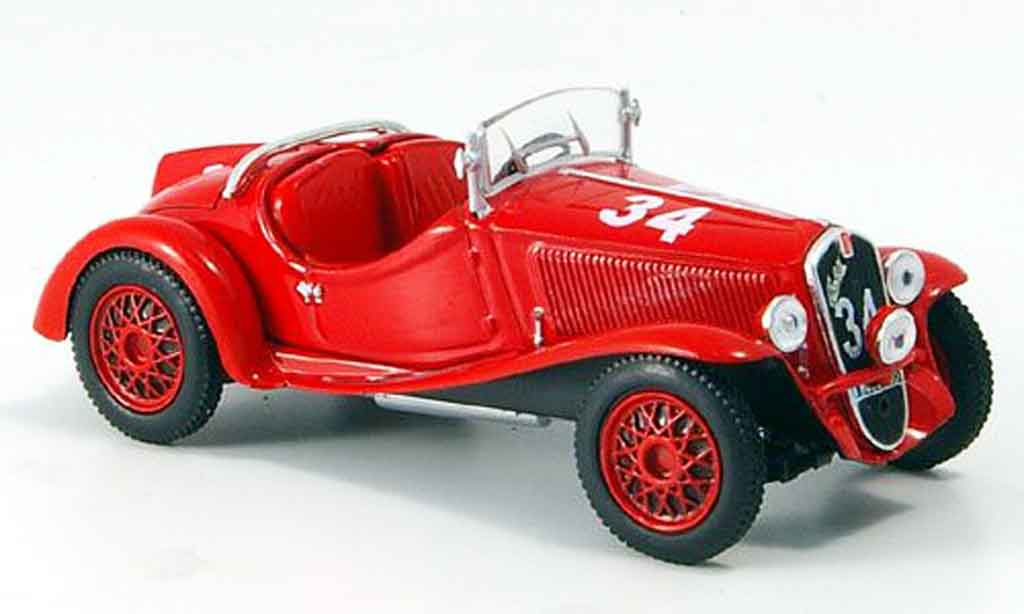 Fiat Balilla 1/43 Norev Sport Mille Miglia rosso 1937 modellino in miniatura