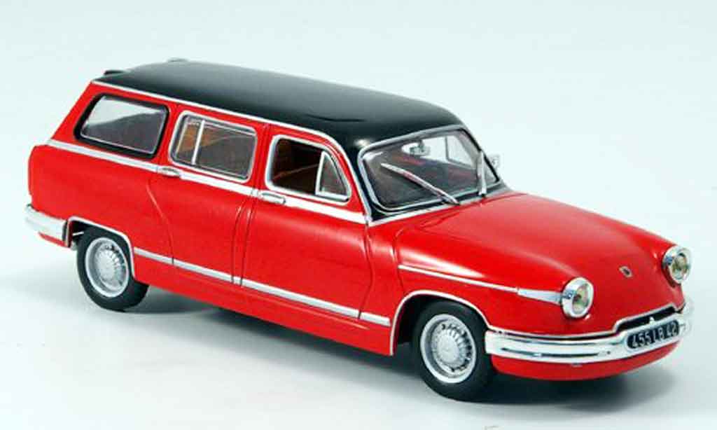 Panhard PL 17 1964 1/43 Norev 1964 break rosso nero modellino in miniatura