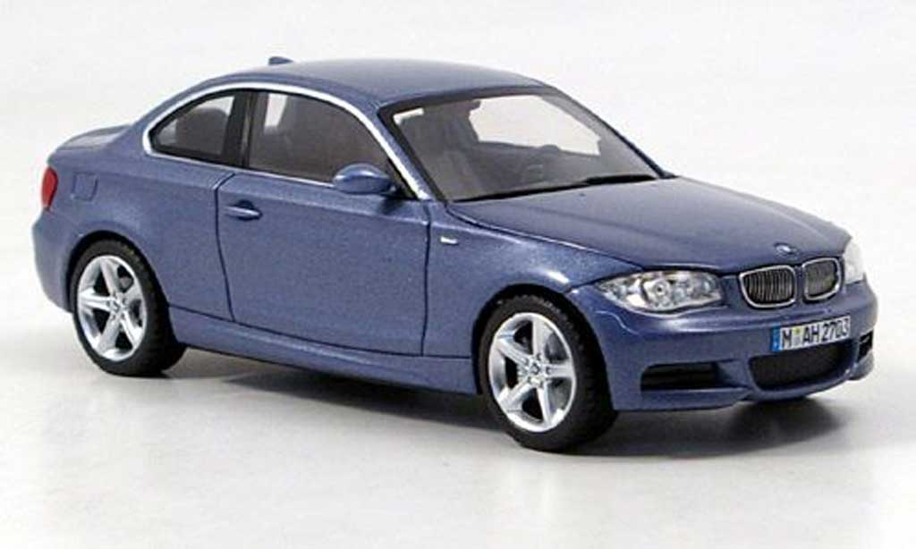 Bmw 125 E82 1/43 Minichamps E82 i Coupe blu modellino in miniatura
