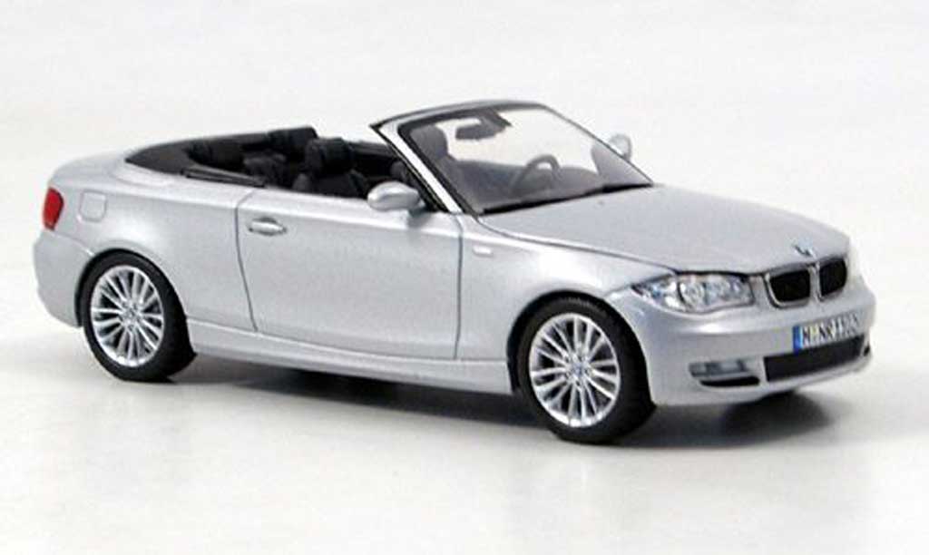 Bmw 125 E88 1/43 Minichamps E88 d Cabrio grigio modellino in miniatura