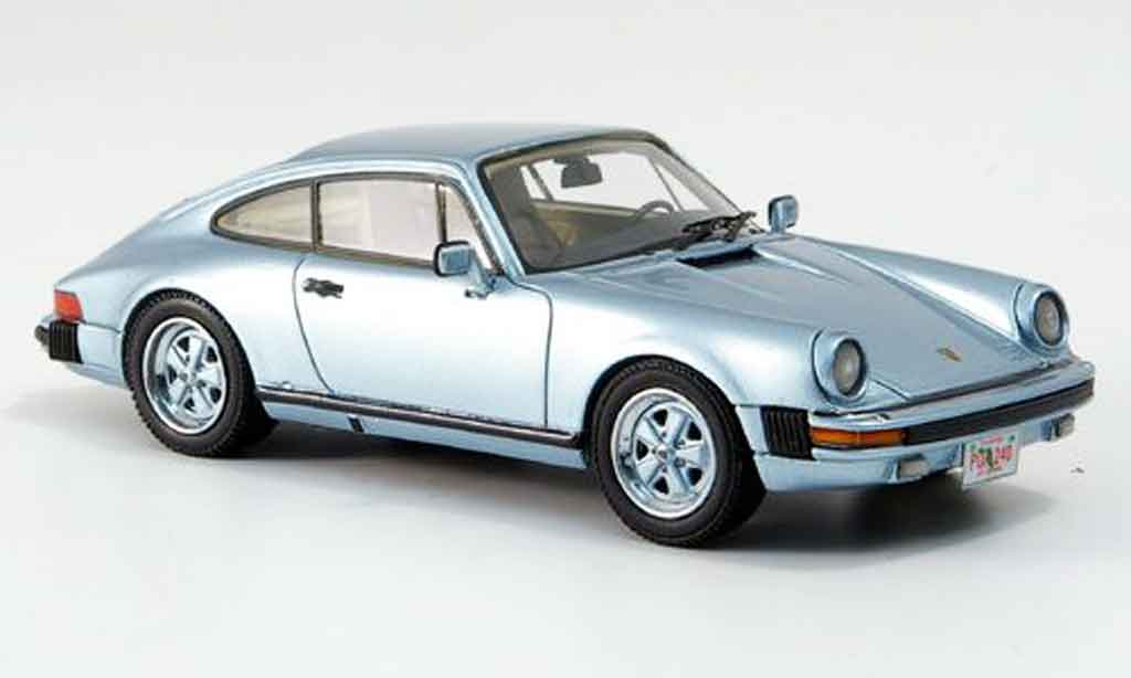 Porsche 930 1/43 Neo Carrera Coupe US Version blu 1985 modellino in miniatura