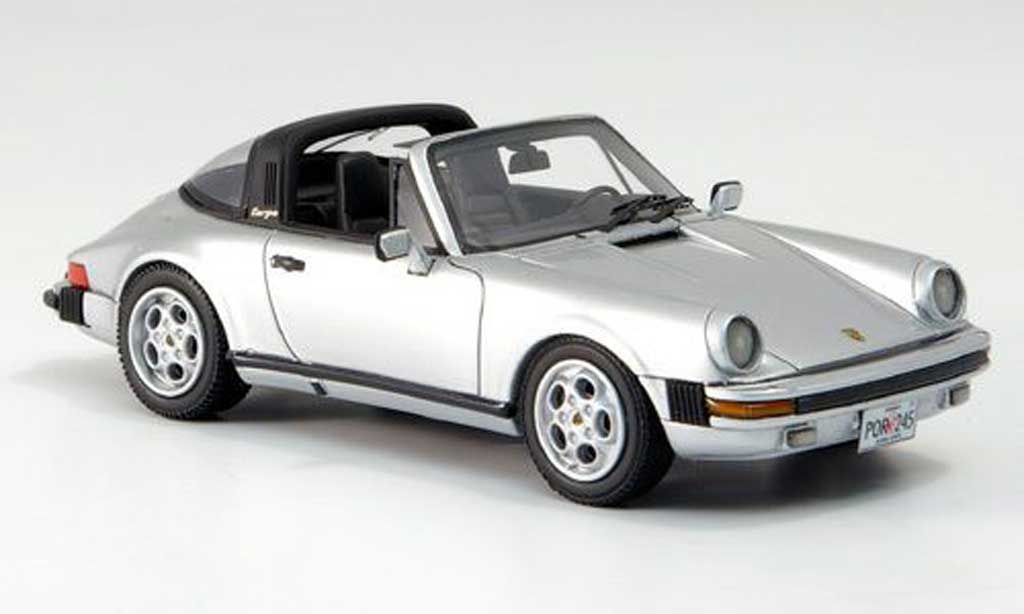 Porsche 930 Targa 1/43 Neo Carrera Targa US-Version grigio 1985 modellino in miniatura
