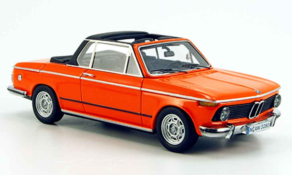Bmw 2002 Tii 1/43 Neo Tii (E 10) Baur Cabrio orange 1974 modellino in miniatura