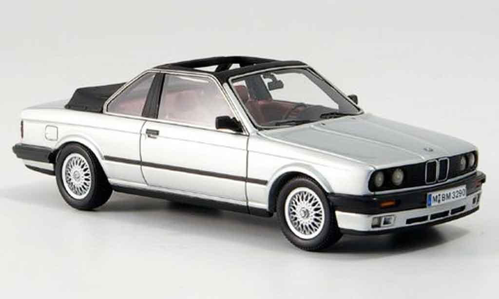 Bmw 318 E30 1/43 Neo E30 i (E30) Baur Cabriolet grigio metallisee 1986 modellino in miniatura