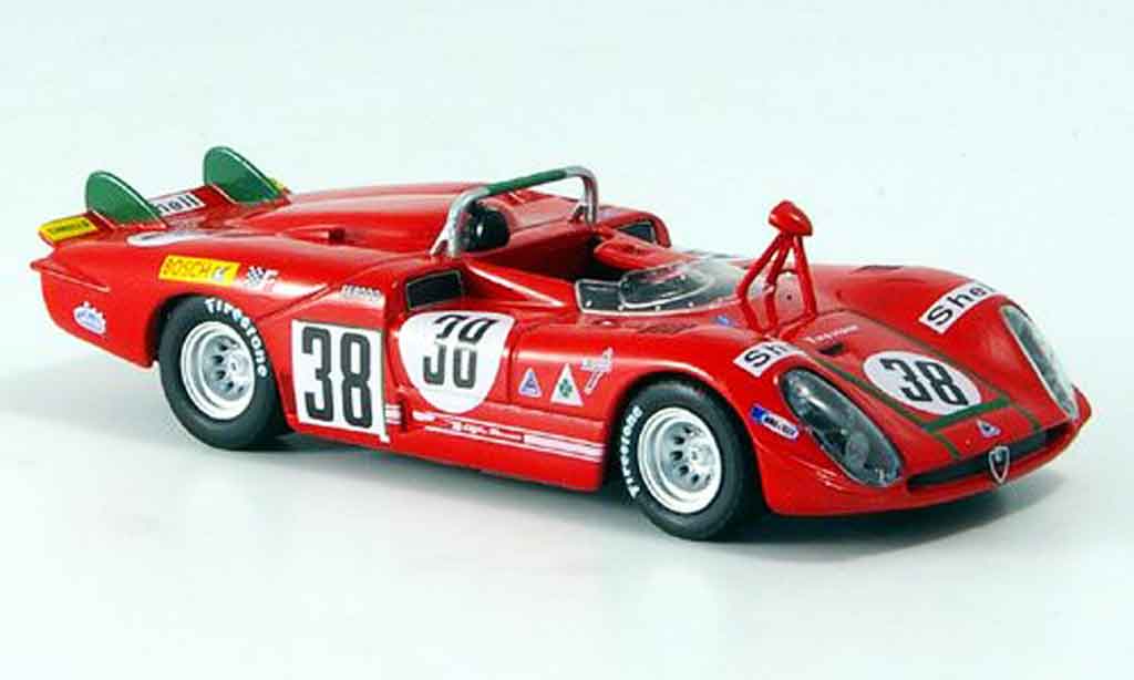 Alfa Romeo 33 1/43 M4 no.38 facetti zeccoli 24h le mans 1970 modellino in miniatura
