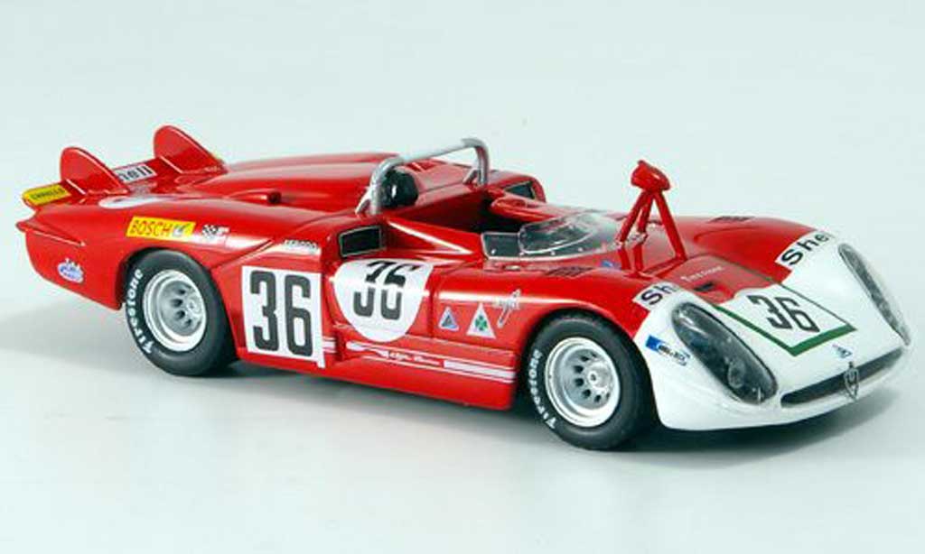 Alfa Romeo 33.3 1970 1/43 M4 1970 No.36 Courage/De Adamich 24h Le Mans modellino in miniatura