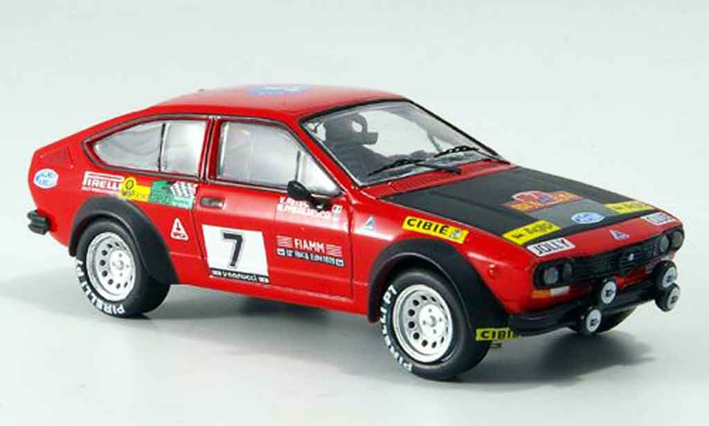 Alfa Romeo GT 1/43 M4 V 2.0 no.7 rallye elba 1979 modellino in miniatura