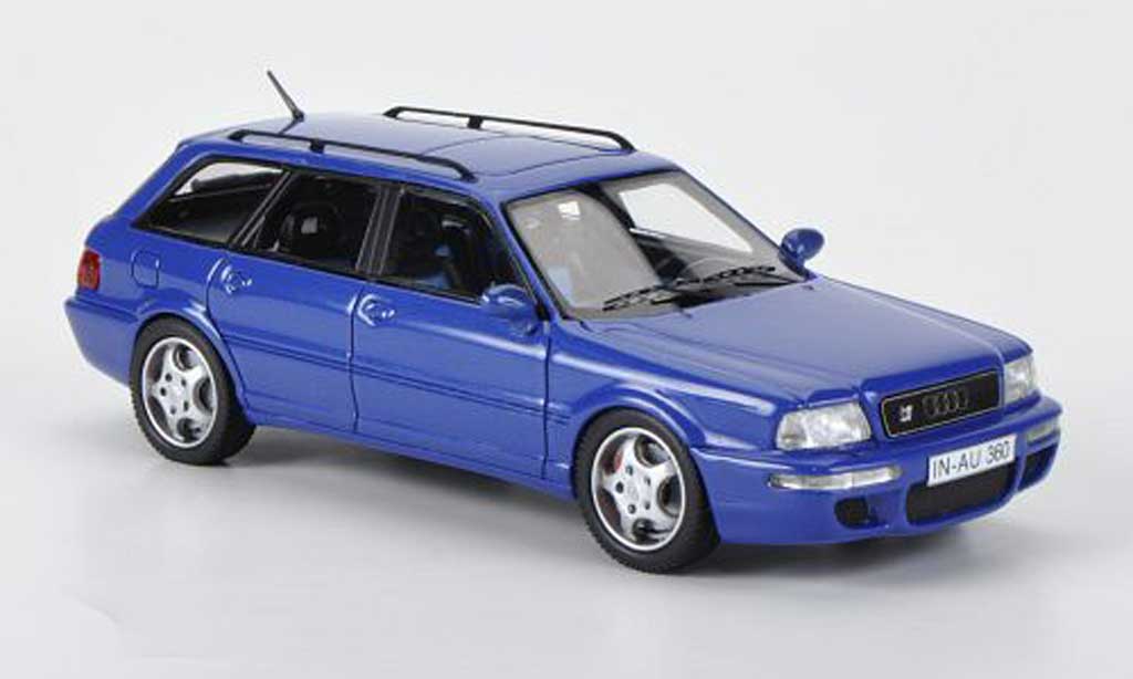 Audi RS2 1/43 Neo blu modellino in miniatura