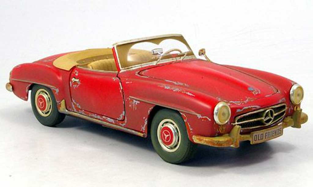 Mercedes 190 SL 1/18 Maisto SL scheunenfund avec altersspuren 1955 modellino in miniatura
