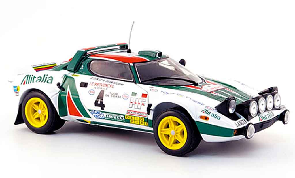Lancia Stratos 1/18 Sun Star no. 4 zweiter platz tour de corse 1977 modellino in miniatura