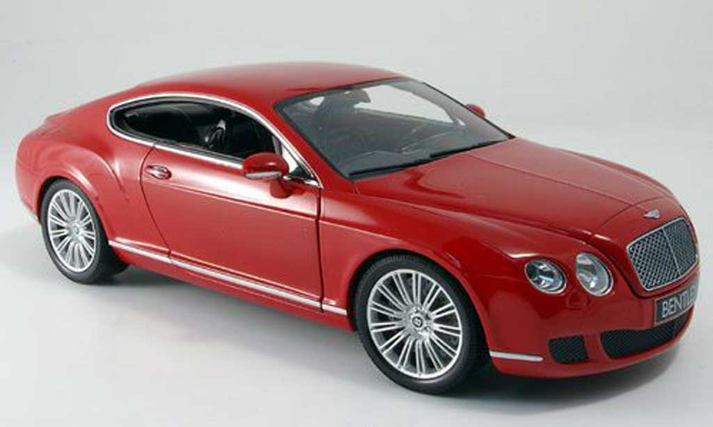 Bentley Continental GT 1/18 Minichamps GT rosso 2008 modellino in miniatura