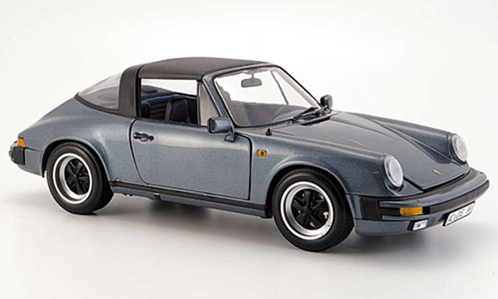 Porsche 930 Targa 1/18 Minichamps Targa carrera blu grigio 1983 modellino in miniatura