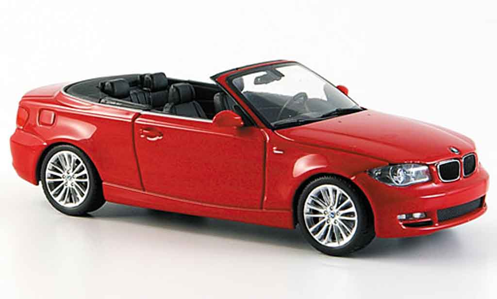 Bmw 118 E88 1/43 Minichamps E88 d Cabriolet rosso 2008 modellino in miniatura
