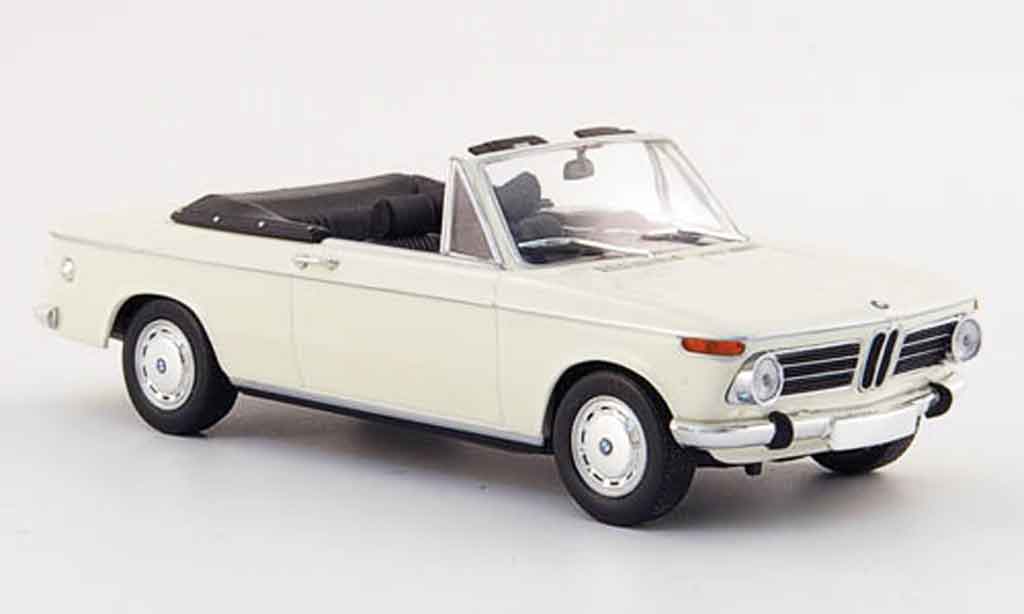 Bmw 2002 Ti 1/43 Minichamps Ti Cabriolet bianco 1971 modellino in miniatura