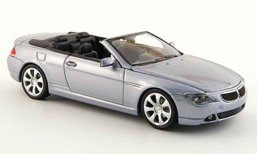 Bmw 635 E64 1/43 Minichamps E64 d Cabriolet grigio metalliseegrigio 2006 modellino in miniatura