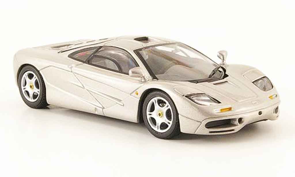 McLaren F1 1/43 Minichamps grigio metallisee Road Car modellino in miniatura