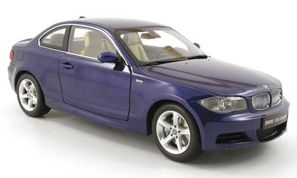 Bmw 135 E82 1/18 Kyosho E82 i coupe (e82) blu modellino in miniatura