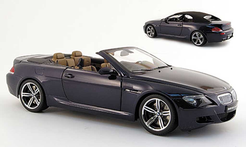 Bmw M6 E64 1/18 Kyosho E64 blu 2005 modellino in miniatura