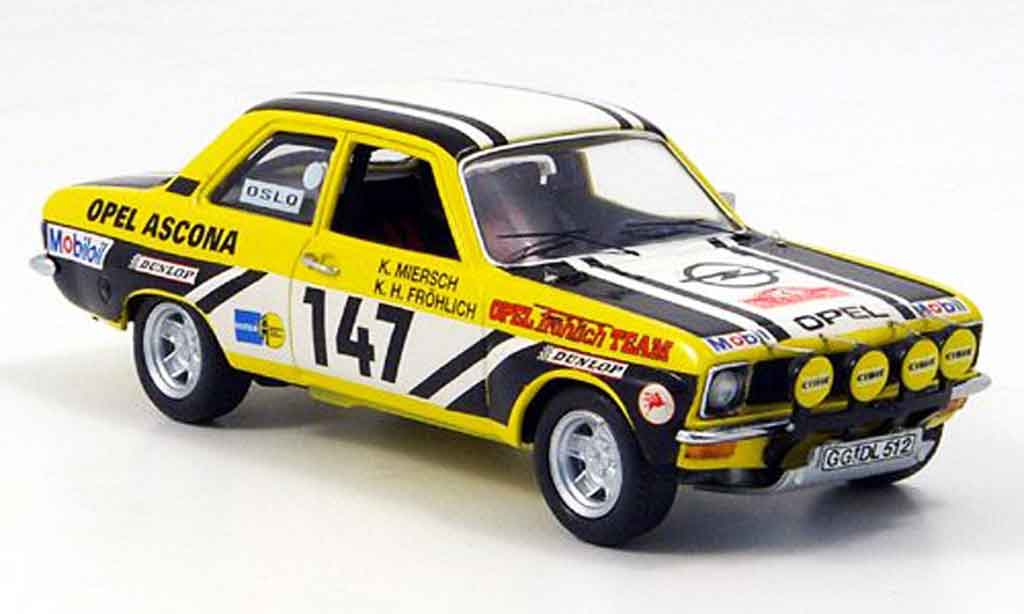 Opel Ascona A 1/43 Schuco A no.147 frohlich rallye monte carlo 1974 modellino in miniatura