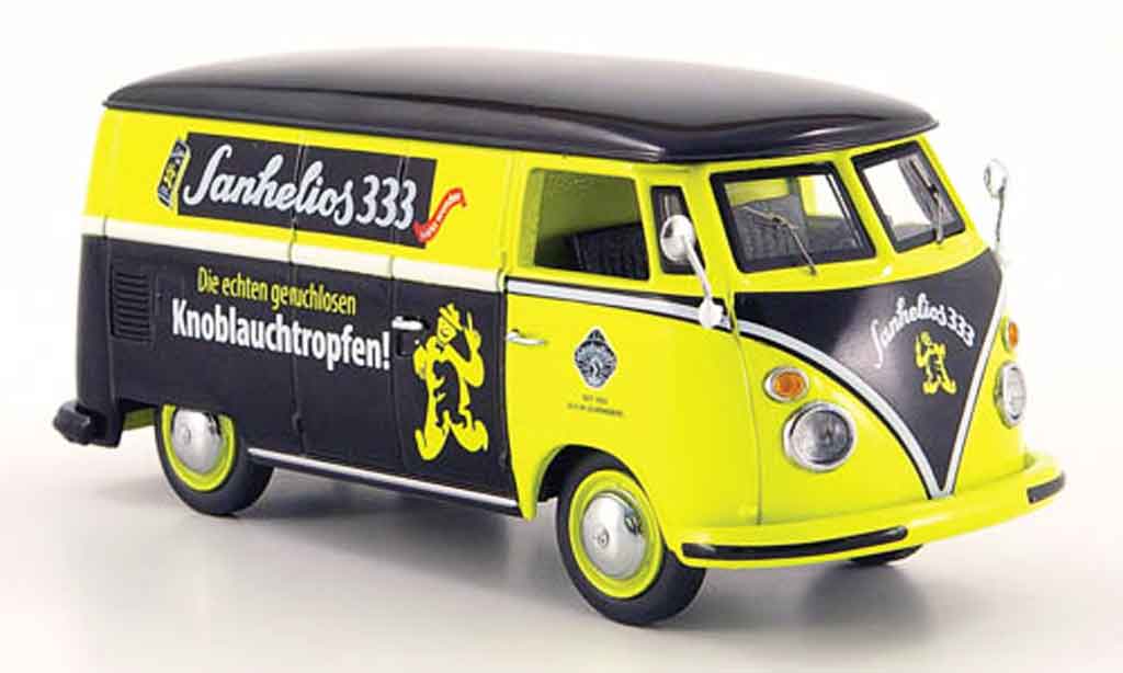 Volkswagen Combi 1/43 Schuco t 1 kasten sanhelios 333 giallo nero modellino in miniatura