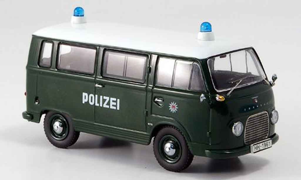 Ford FK 1000 1/43 Schuco 1000 Bus police Hamburg modellino in miniatura