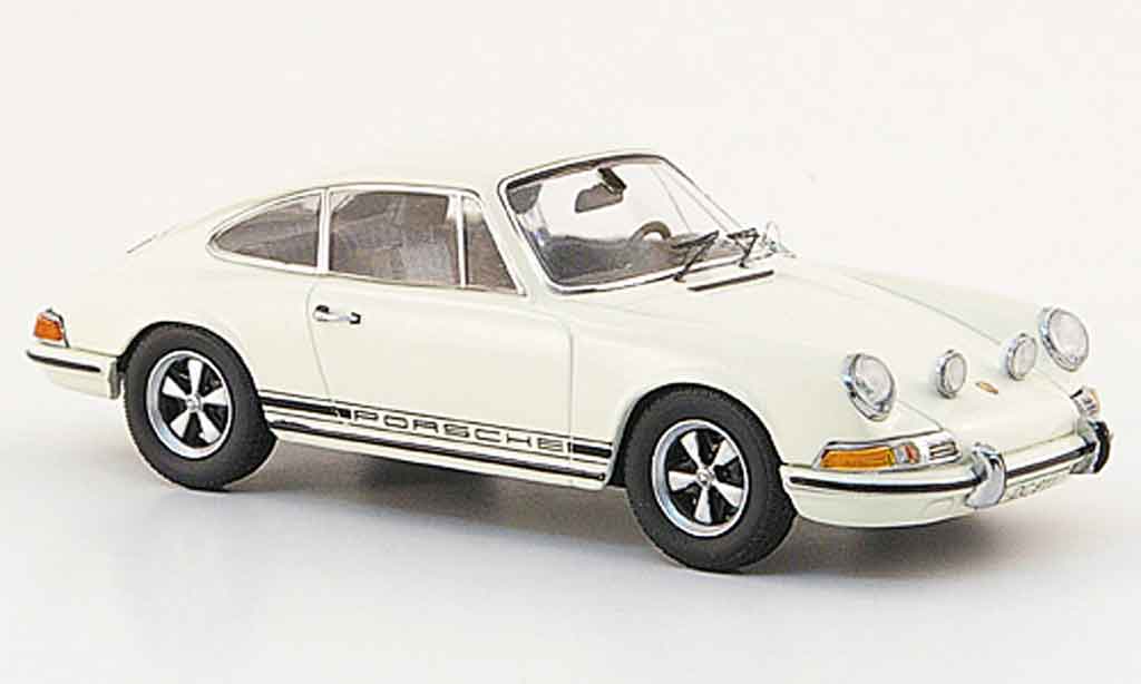 Porsche 911 1/43 Schuco S bianco avec neroem Schriftzug modellino in miniatura