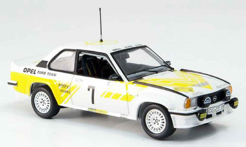 Opel Ascona B 1/43 Schuco B 400 no.7 schweden rallye modellino in miniatura