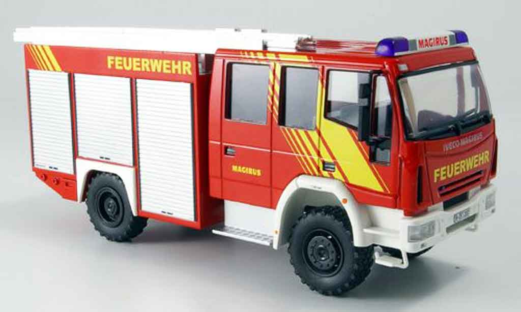 Magirus HLF 20 1/43 Schuco Iveco 16 Allrad pompier modellino in miniatura