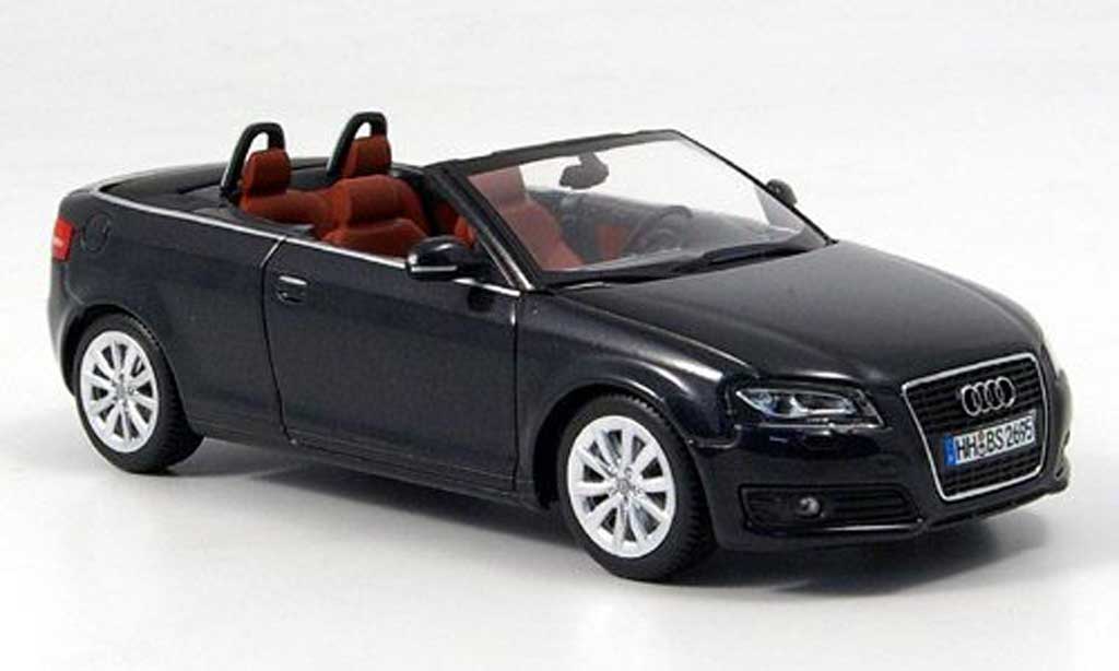 Audi A3 1/43 Minichamps Cabriolet nero 2008 modellino in miniatura
